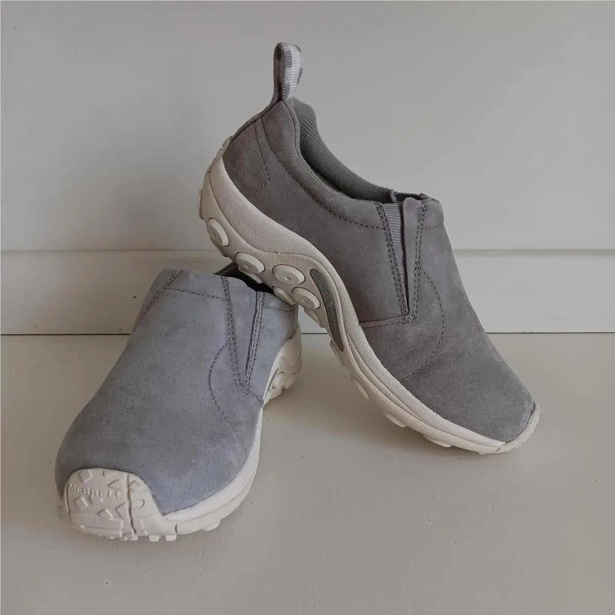 Merrell Jungle Moc Shoes Womens Size 6 Fog Suede Slip On J008736
