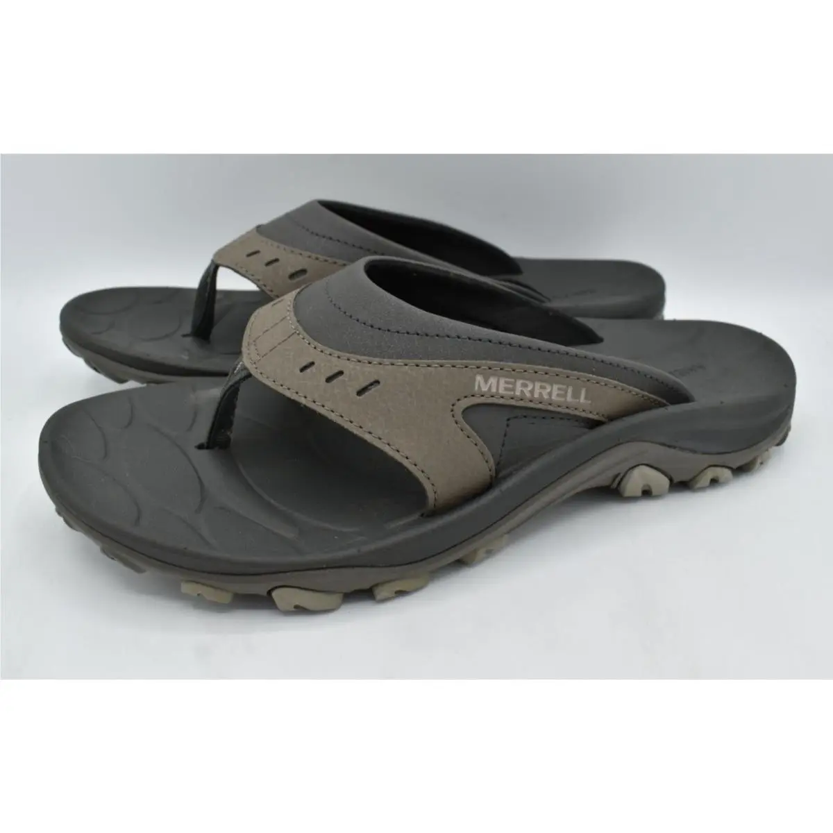 Merrell Mens Size 9 Huntington Sport Boulder Flip Flop Thong Sandals Shoes