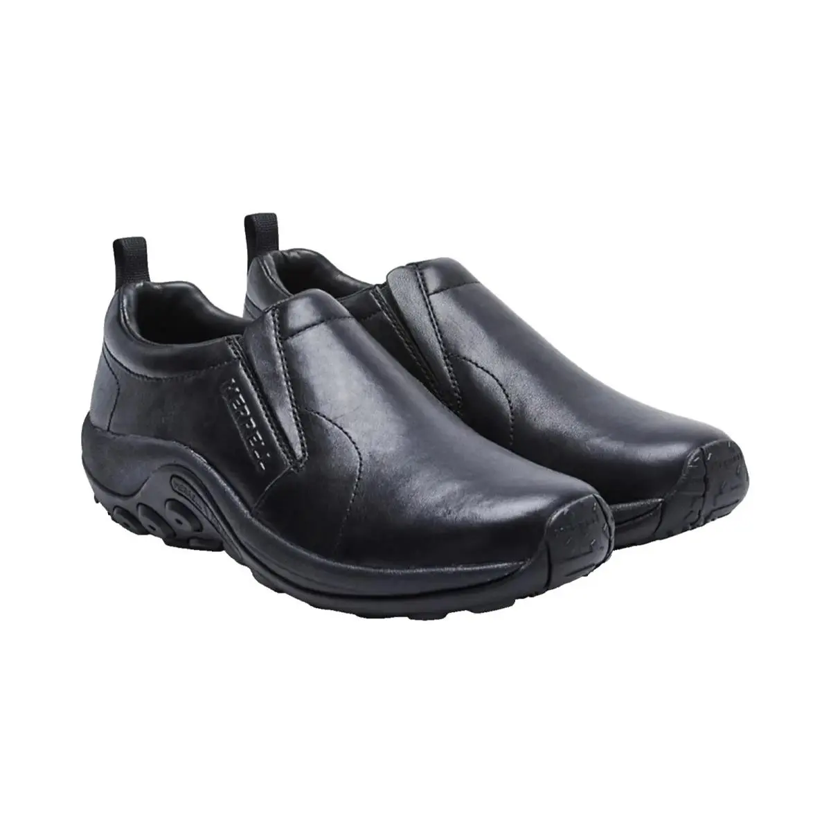 Merrell Mens Jungle Moc Size 11.5 Leather 2 Slip On Comfort Shoes Black - Black