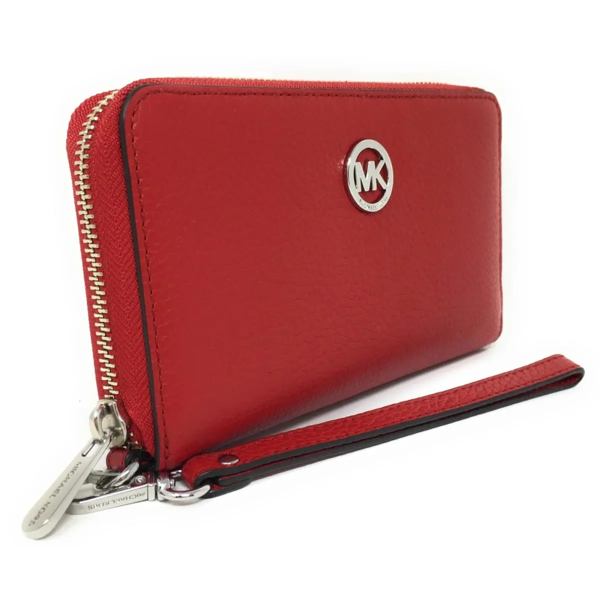 Michael Kors Fulton Large Flat Phone Case Wristlet - Red Leather
