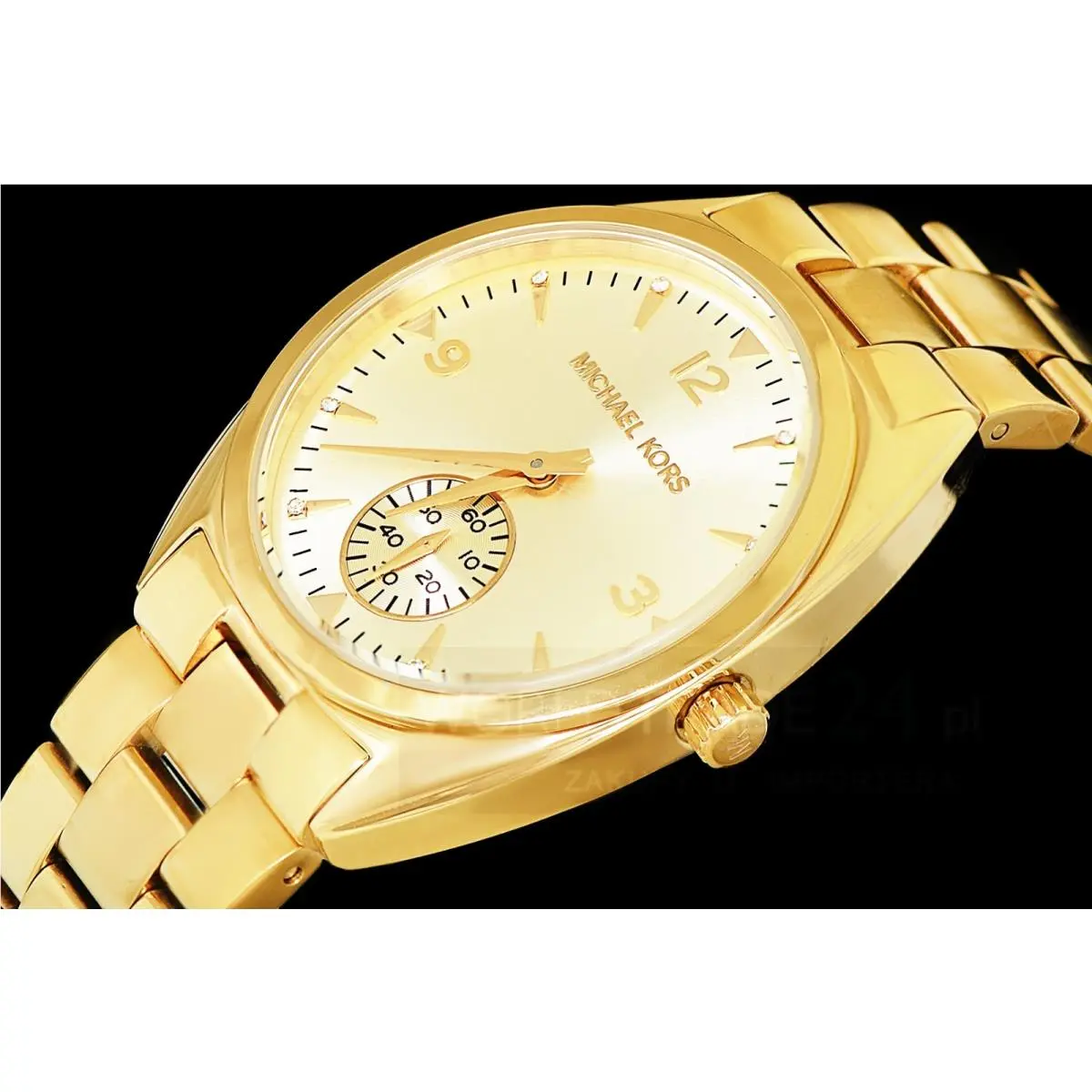 Michael Kors MK Champagne `callie` Gold Tone Watch 137998