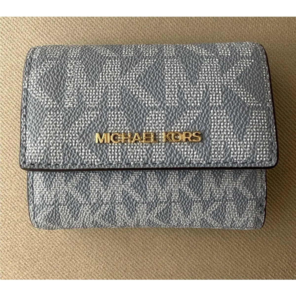 Michael Kors Jet Set Trifold Small Wallet In Chambray Color NWT$98