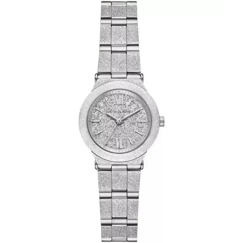 Michael Kors Women`s Billie Petite 26mm Quartz Watch MK7555 - Dial: Silver, Band: Silver, Dial Family: Silver