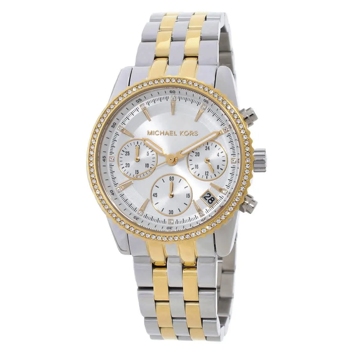 Mini Bryant Chronograph Quartz Silver Dial Ladies Watch MK7532 by Michael Kors