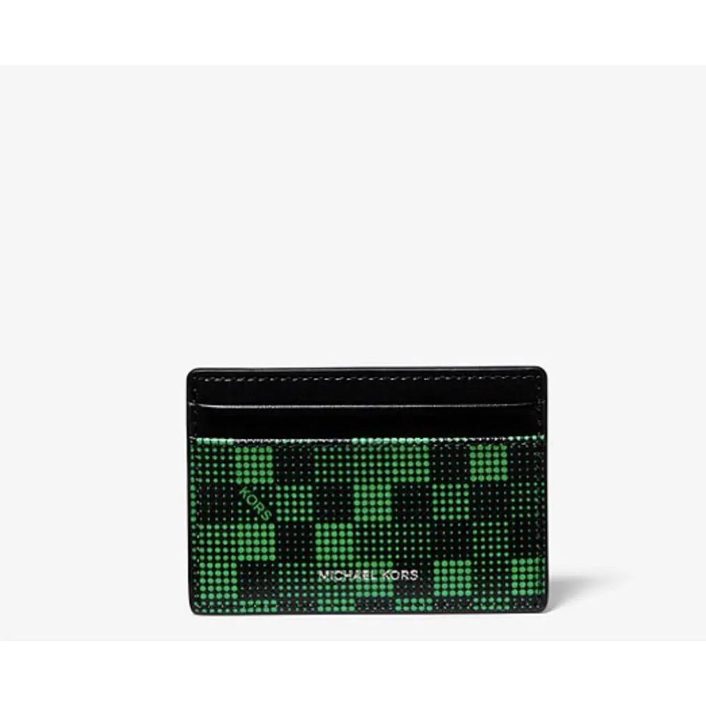Michael Kors MK Graphic Check Card Case W ID Window