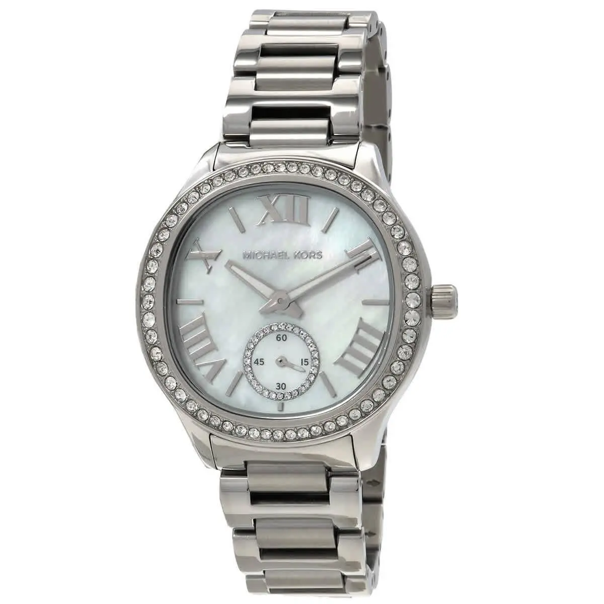 Michael Kors Sage Quartz White Dial Ladies Watch MK4807 - White, Dial: White, Band: Silver-tone