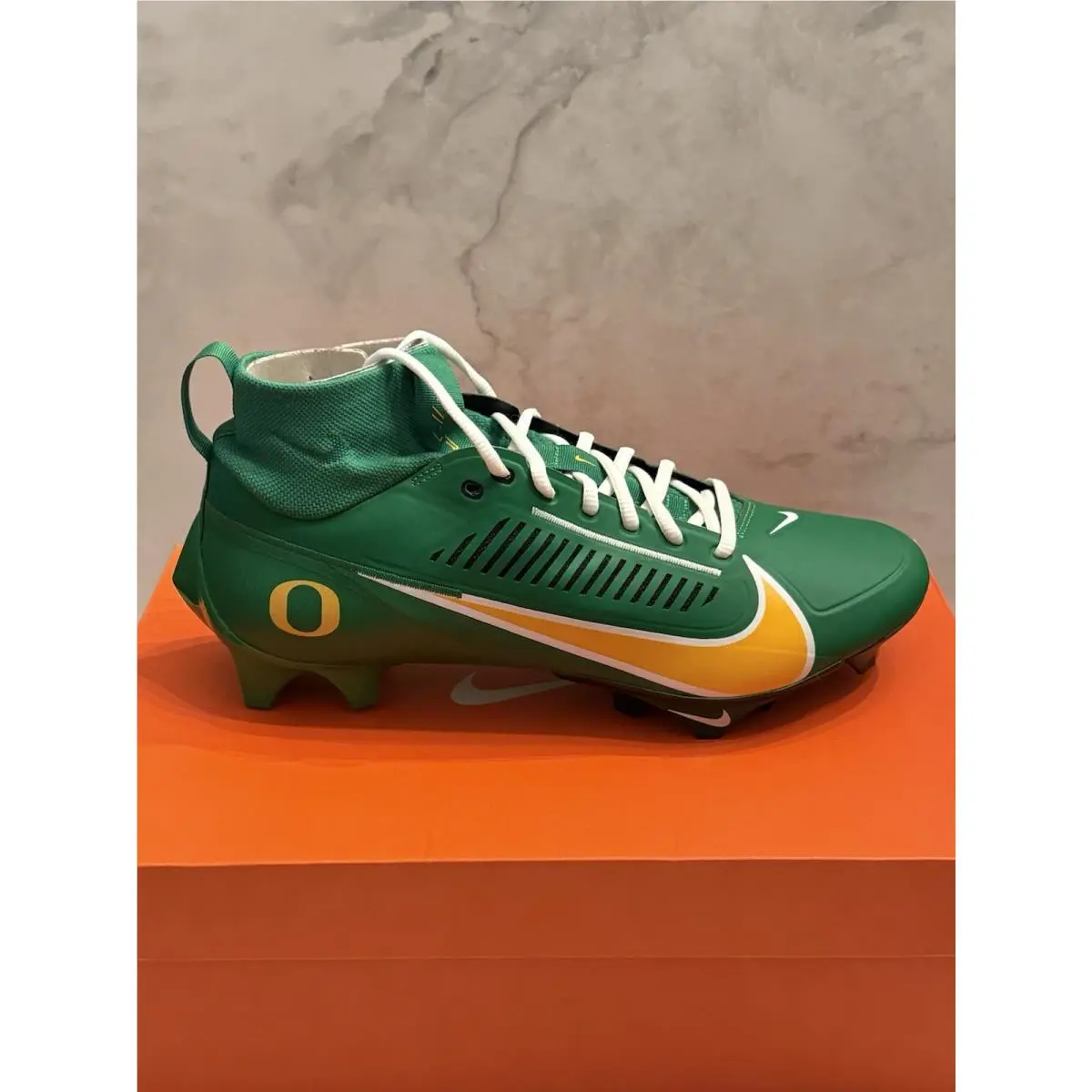 Nike Vapor Edge Pro 360 2 Oregon Ducks PE Football Cleats FJ6381-302 Sz 11 Wide