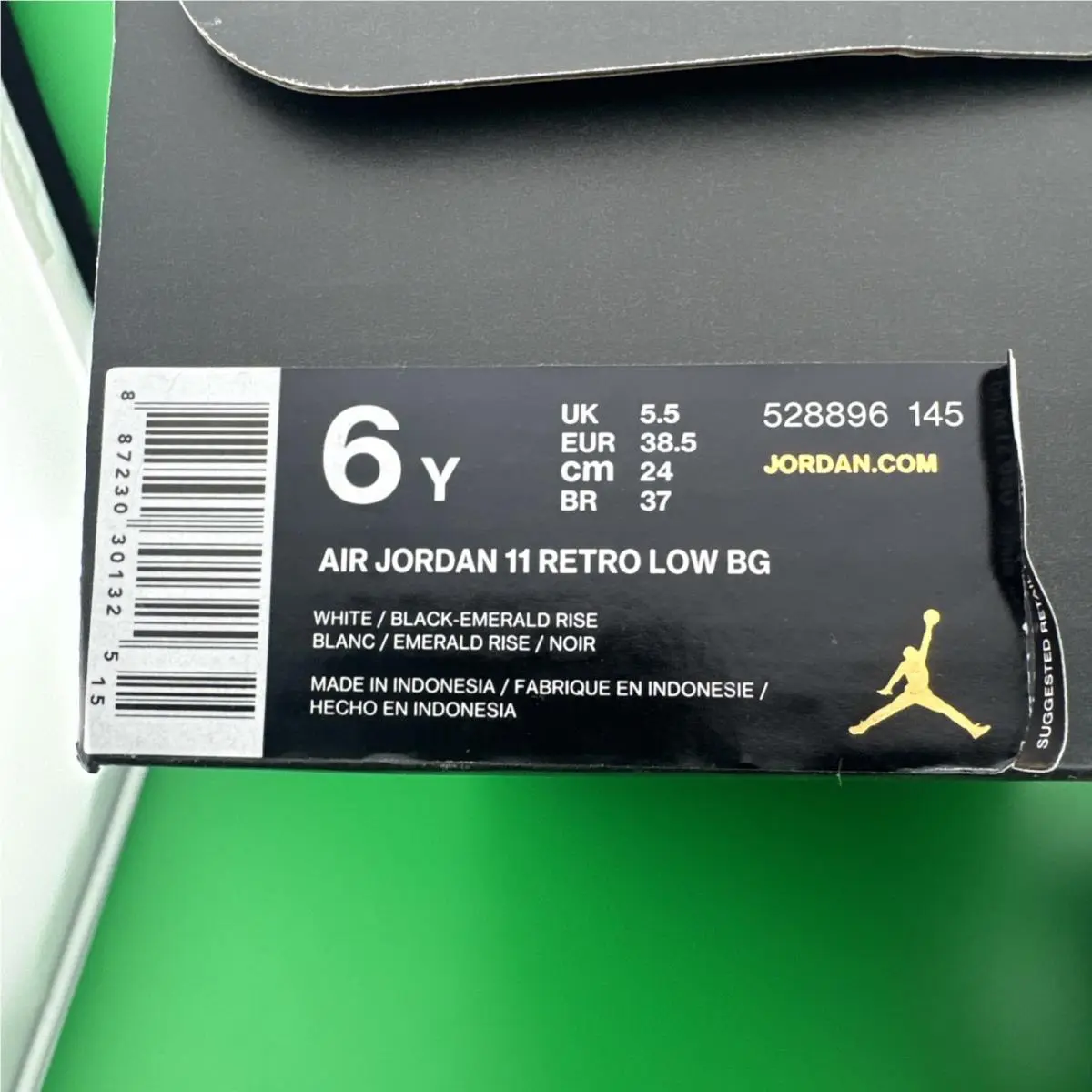 Nike shoes - Air Jordan 11 Low - Air Low - 528896-145 - White, Manufacturer: White/Black Emerald Rise (UPC: 887230301325) 1