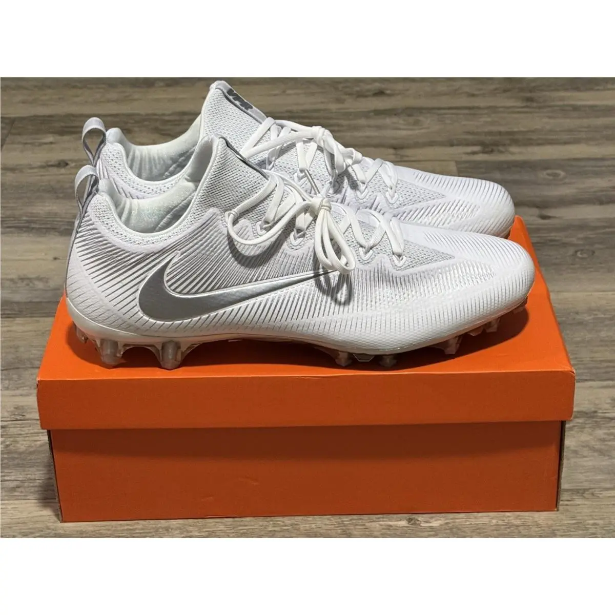 Nike Vapor Untouchable Pro White Football Cleats 833385-102 Men`s Size 16