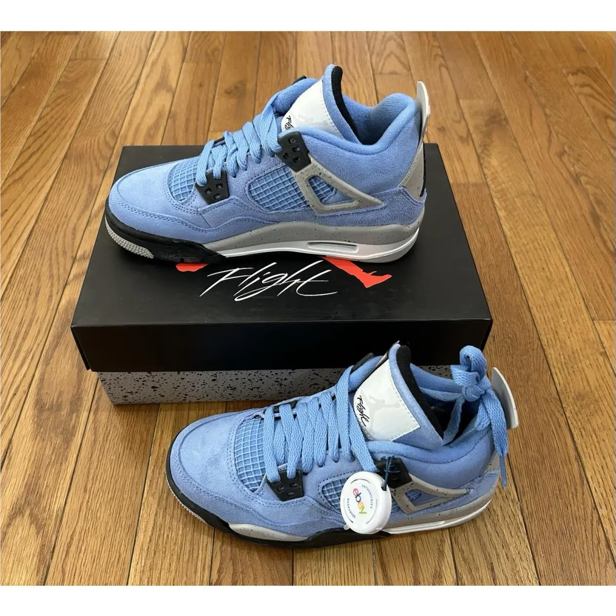 Nike Air Jordan 4 Retro University Blue Unc Youth 3.5 GS