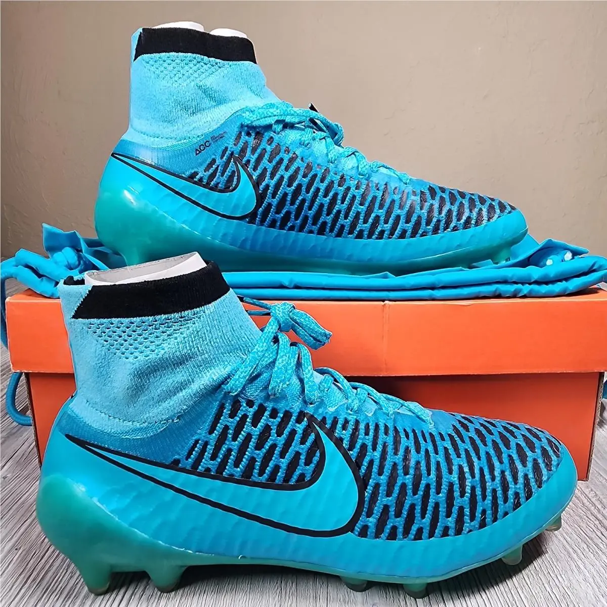 Nike Magista Obra Elite FG Acc Aqua Blue Mens Size 8 641322-440