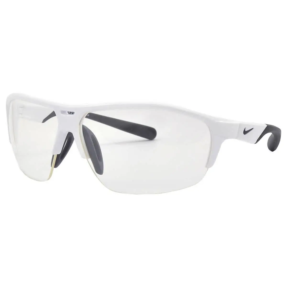 Nike Clear Sport Men`s Sunglasses Run X2 D 101 72 Run X2 D 101 72 - White, Frame: White, Lens: Clear