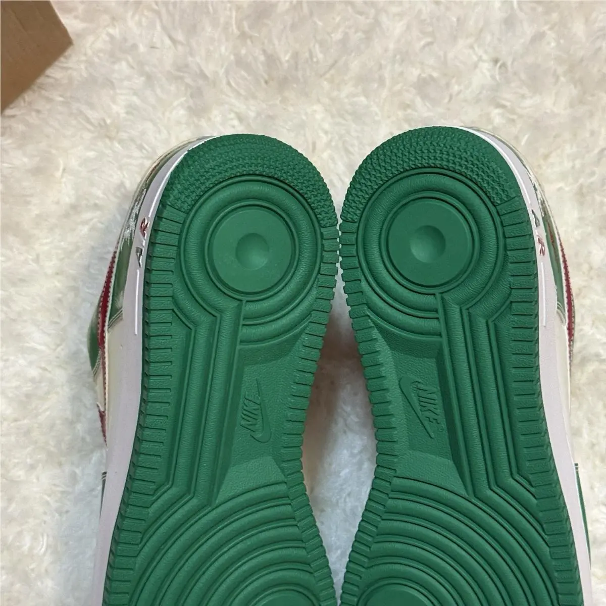 Nike shoes - Nike Air Force 1 - Air Force - 306146-131 - White, Manufacturer: White/Classic Green-Varsity Red 11