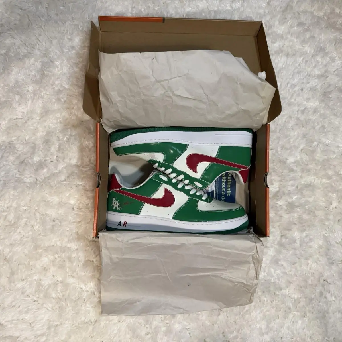 Nike shoes - Nike Air Force 1 - Air Force - 306146-131 - White, Manufacturer: White/Classic Green-Varsity Red 0