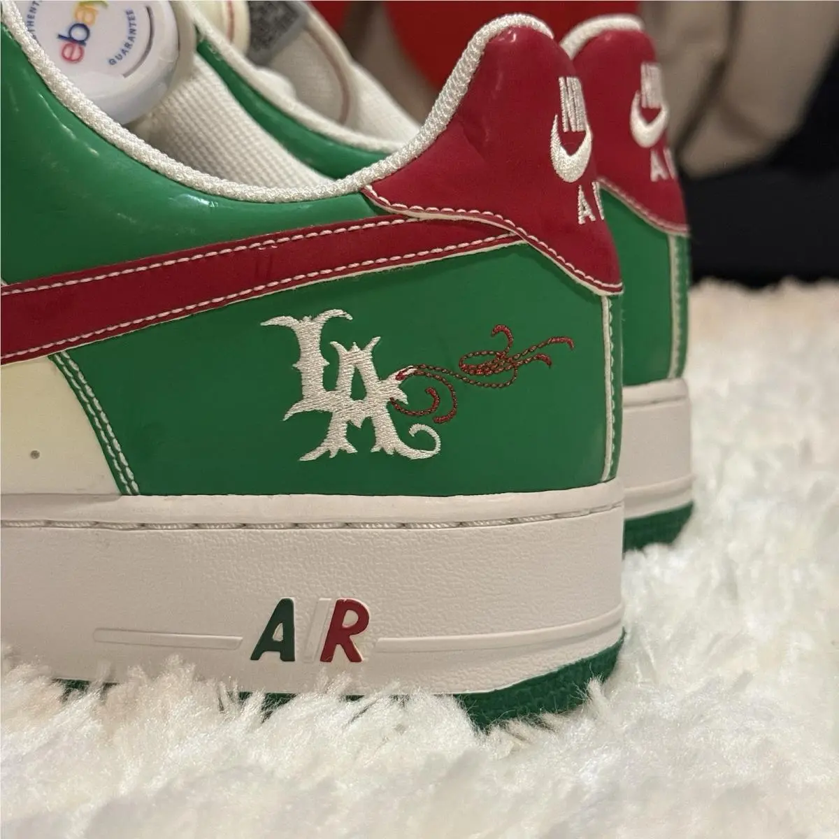 Nike shoes - Nike Air Force 1 - Air Force - 306146-131 - White, Manufacturer: White/Classic Green-Varsity Red 3