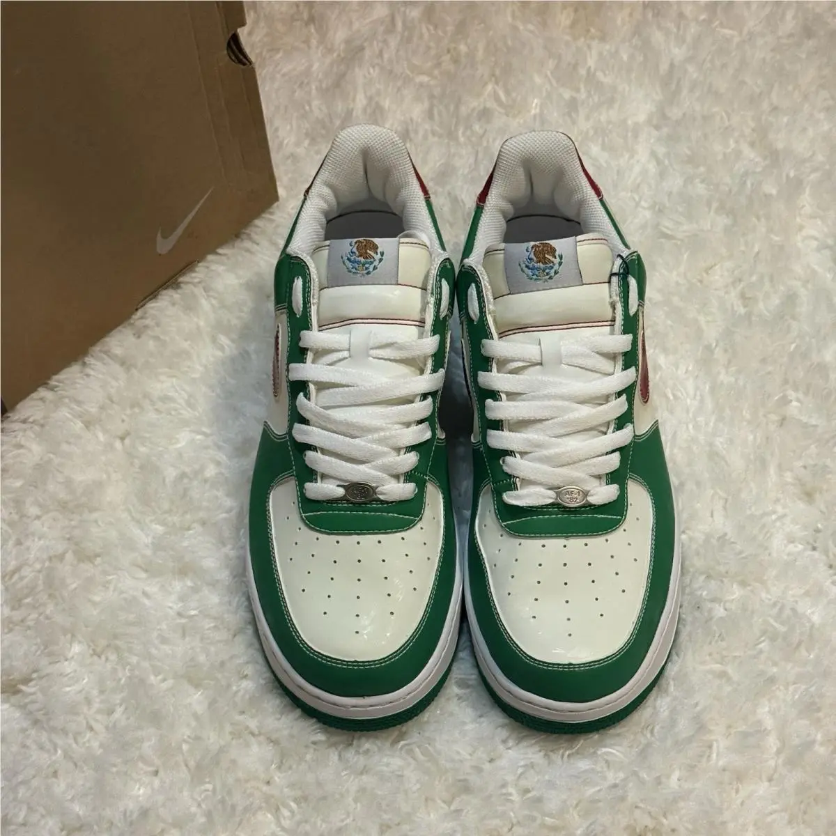 Nike shoes - Nike Air Force 1 - Air Force - 306146-131 - White, Manufacturer: White/Classic Green-Varsity Red 4