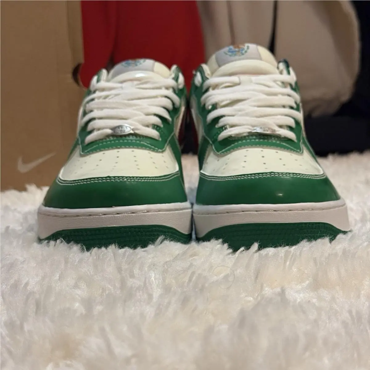 Nike shoes - Nike Air Force 1 - Air Force - 306146-131 - White, Manufacturer: White/Classic Green-Varsity Red 5