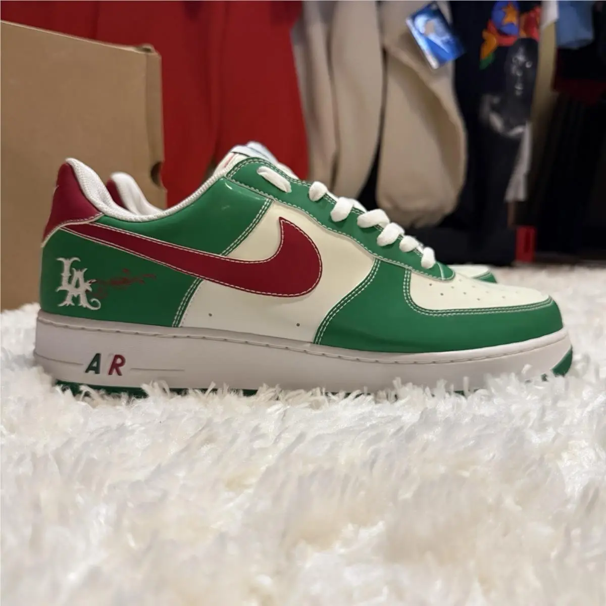 Nike shoes - Nike Air Force 1 - Air Force - 306146-131 - White, Manufacturer: White/Classic Green-Varsity Red 6