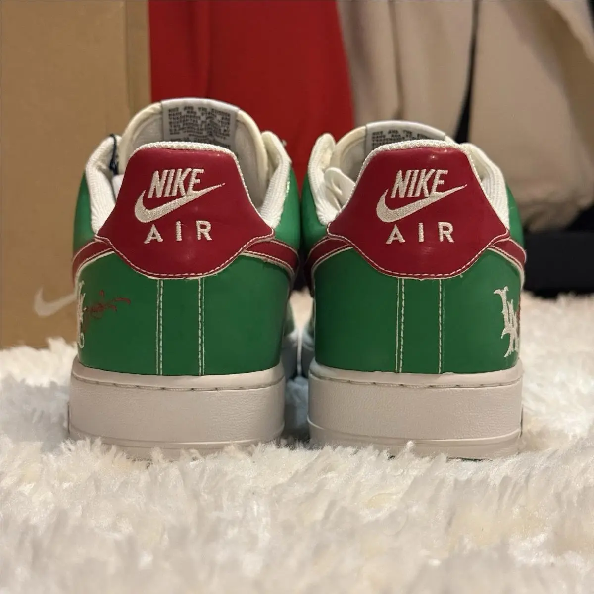 Nike shoes - Nike Air Force 1 - Air Force - 306146-131 - White, Manufacturer: White/Classic Green-Varsity Red 7