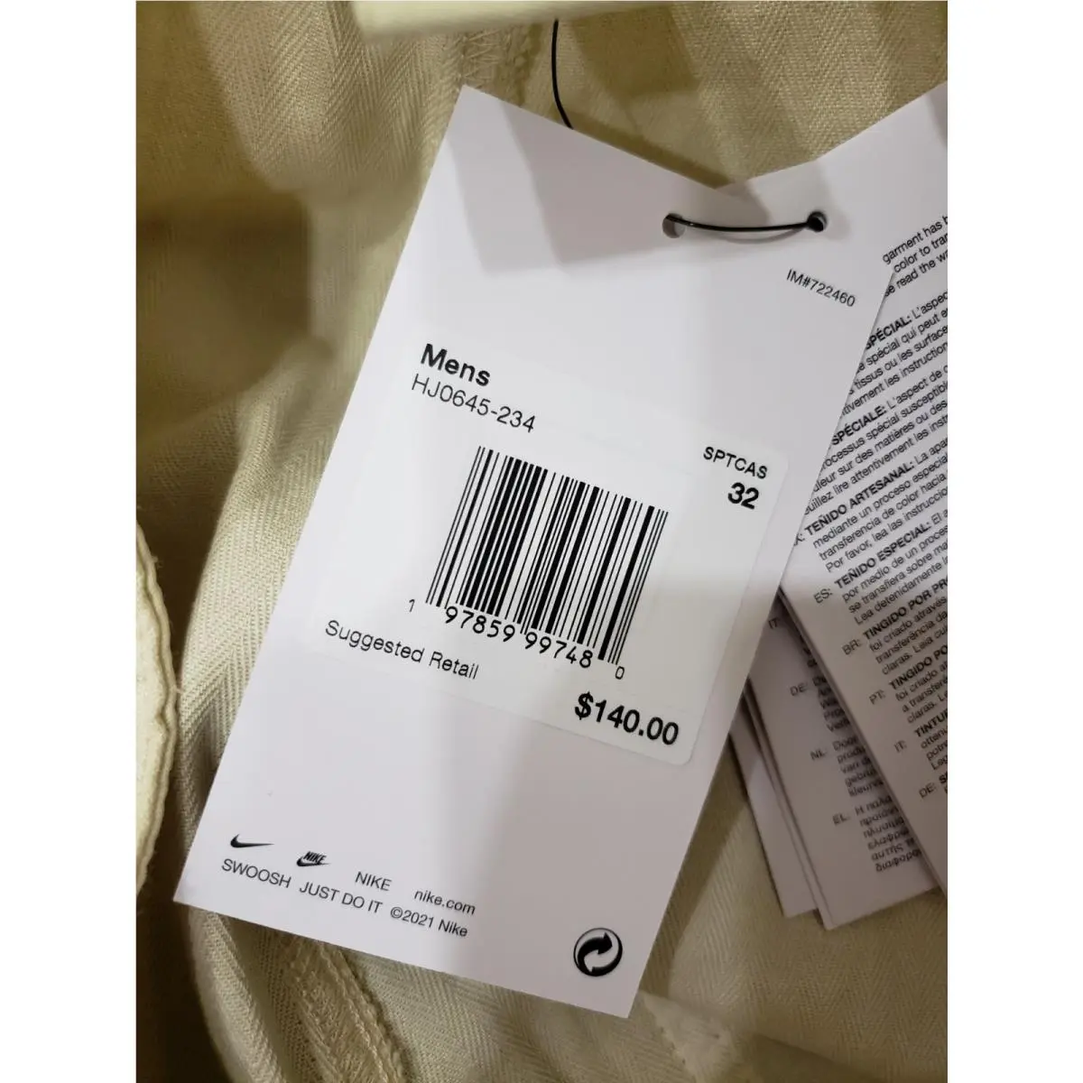 Nike clothing - HJ0645234 - HJ0645234 - Light Khaki (UPC: 197859997480) 9