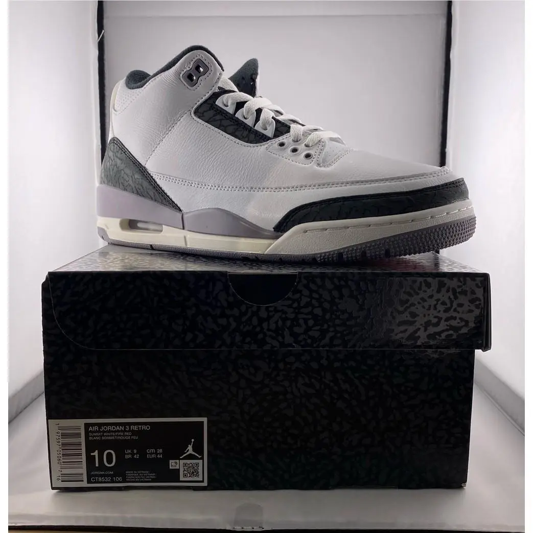 2024 Nike Air Jordan 3 Retro Cement Grey CT8532-106 Men`s 10