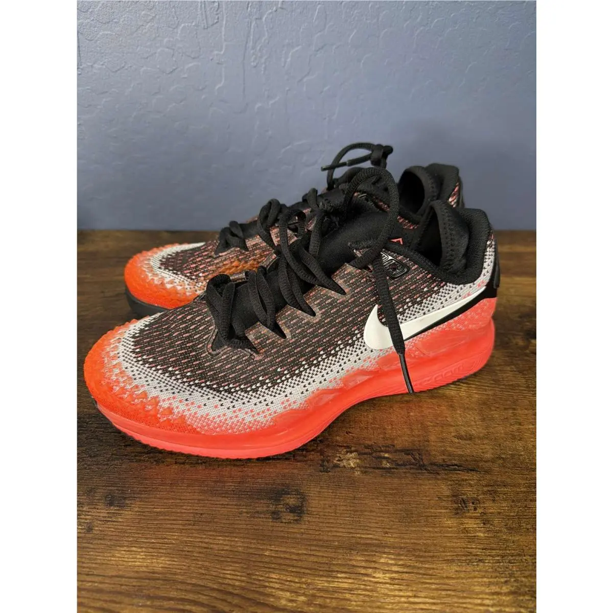 Nike Zoom Vapor X HC Tennis Shoes AR0496-002 Black Red US 6.5