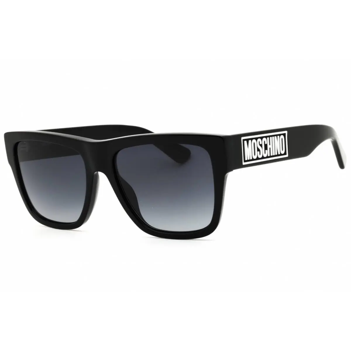Moschino Men`s Sunglasses Black Plastic Rectangular Frame MOS167/S 0807 9O