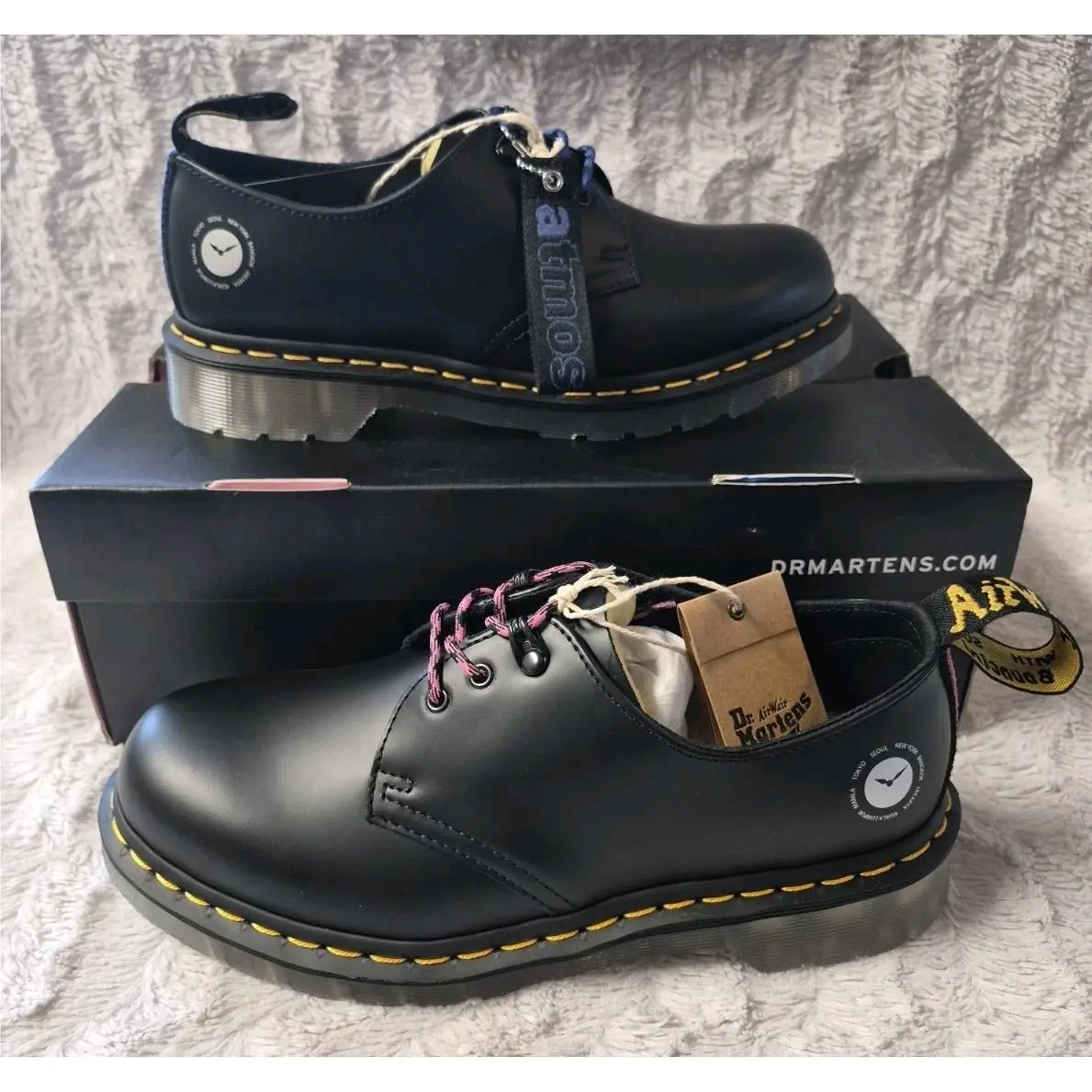 Dr Martens x Atmos 1461 Men’s 8 Women’s 9 Smooth Black Leather Oxford Shoes