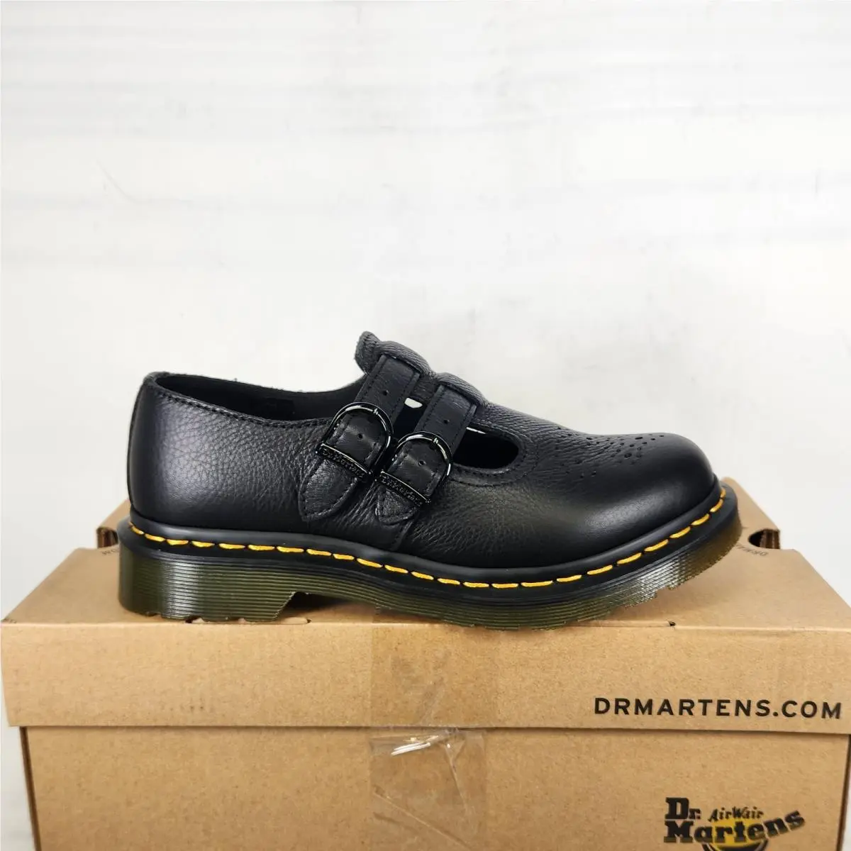 6 Wom - Dr Martens 8065 Mary Jane Platform - Black Leather - 30692001