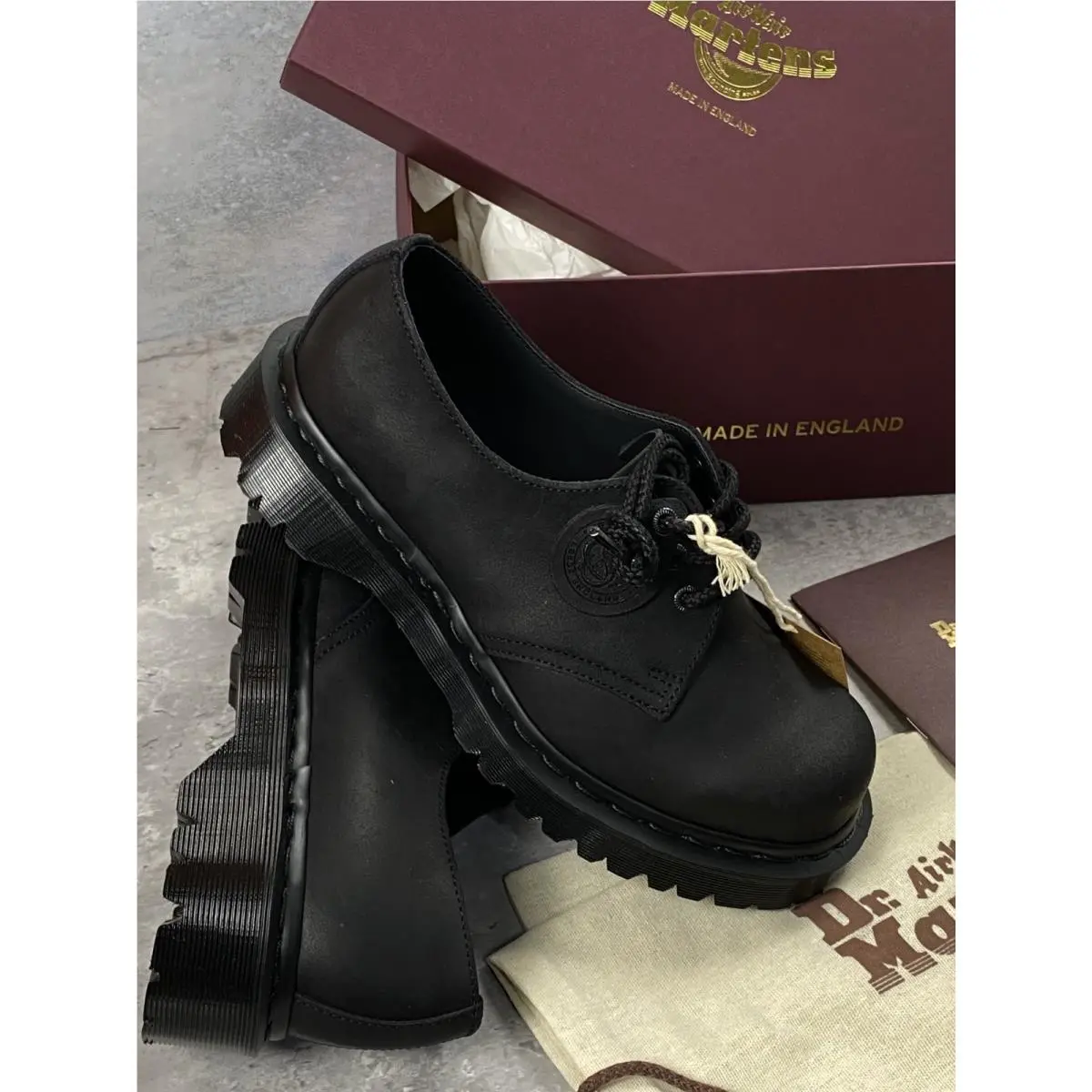 Dr Martens 1461 Wax Commander Womens US 8 Oxford CF Stead Leather Mie Htf