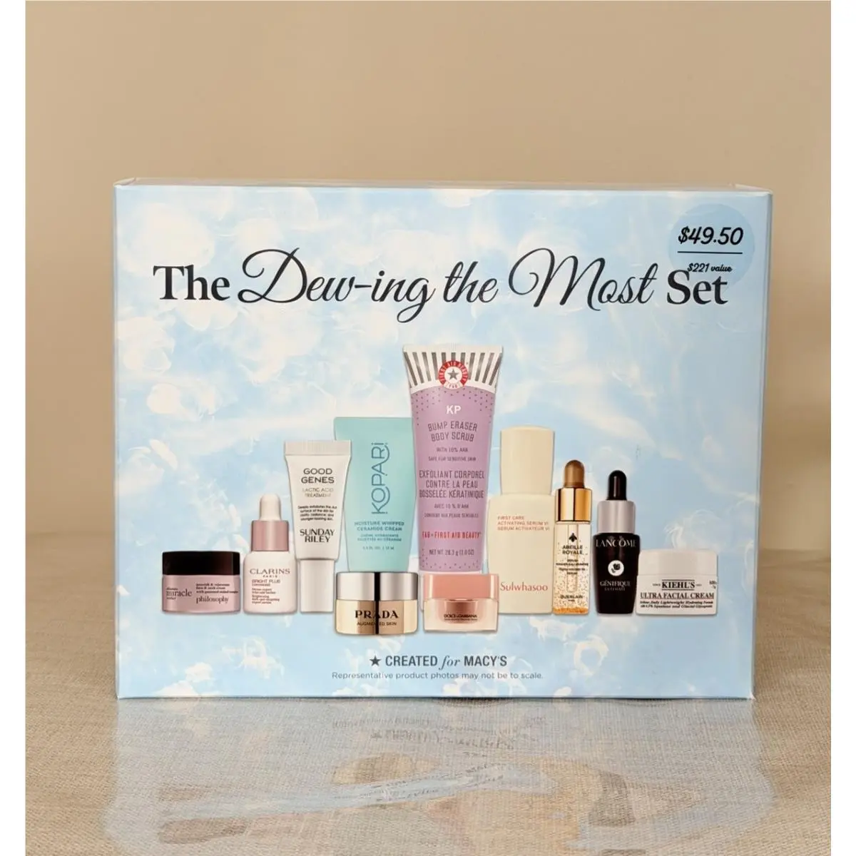 The Dew-ing The Most 11 Pc Skincare Set Lancome Kopari Prada Clarins Philosophy by Lancôme