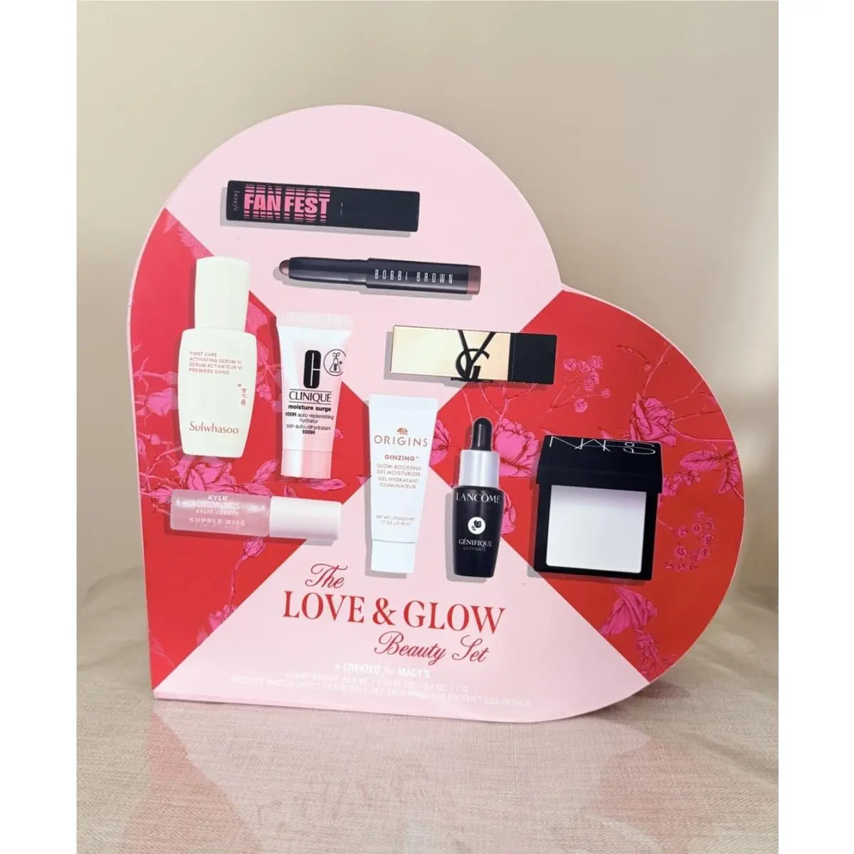 The Love Glow Beauty Set 9 Pc Gift Clinique Lancome Origins Nars Bobbi Brown