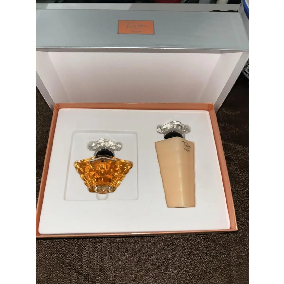 Lancome Paris Tresor Perfume Spray Body Lotion Beautiful Material Gift Box by Lancôme