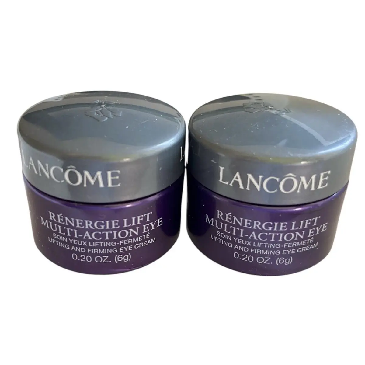 Lancome Renergie Lift Multi-action Eye Cream - Firms De-puffs - Travel 0.2oz x2