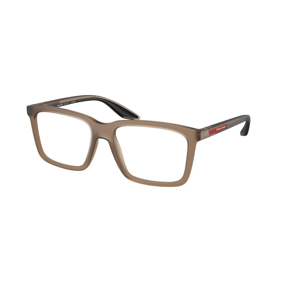 Prada Linea Rossa PS 03SV 29F1O1 Frosted Brown Demo Lens 55 mm Men`s Eyeglasses