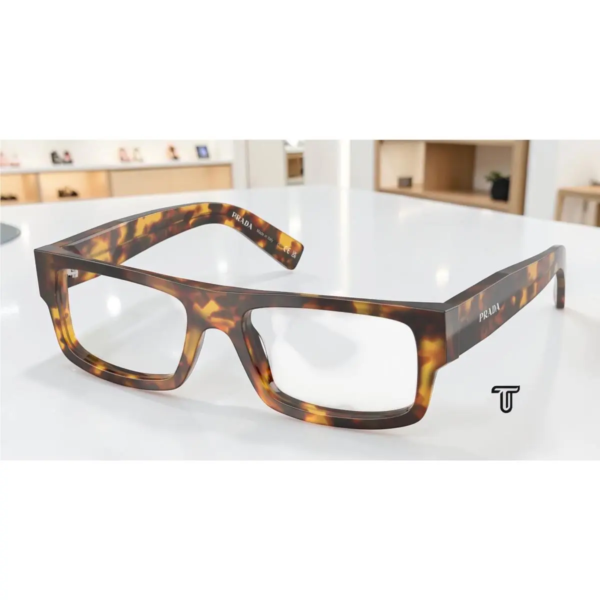 Prada PR D06V 14L1O1 Honey Havana Demo Lens 53 mm Men`s Eyeglasses