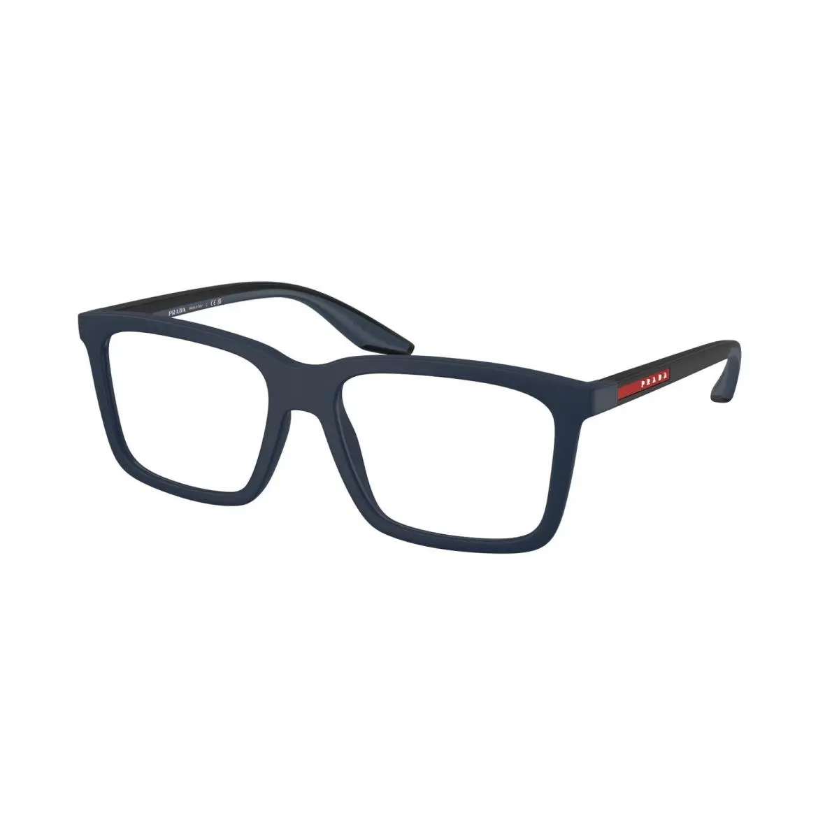 Prada Linea Rossa PS 03SV TFY1O1 Blue Rubber Demo Lens 53 mm Men`s Eyeglasses