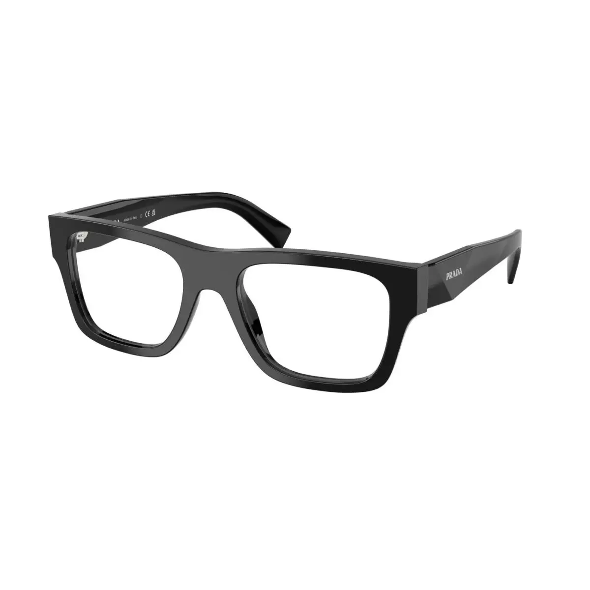 Prada PR C01V 16K1O1 Black Demo Lens 52 mm Men`s Eyeglasses