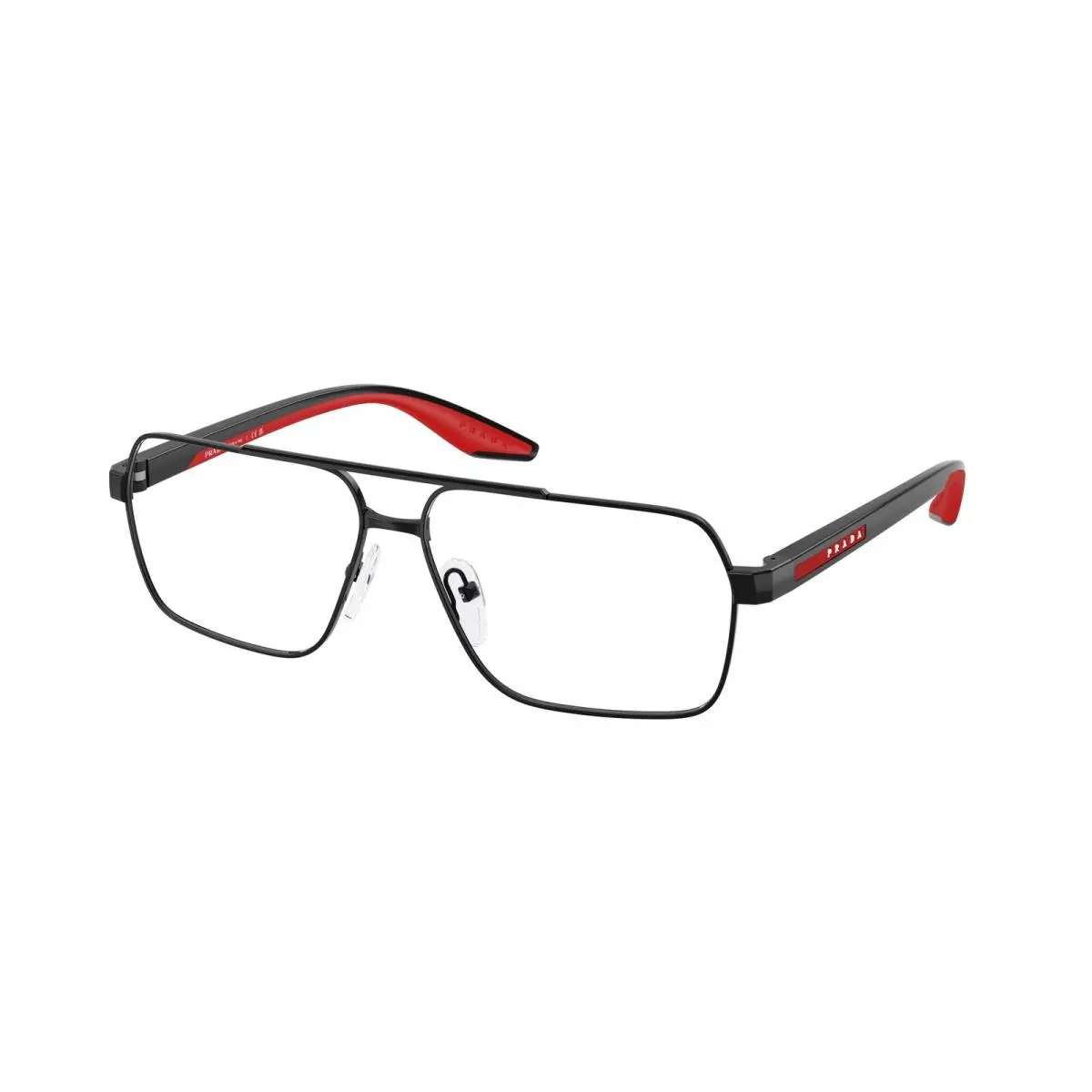 Prada Linea Rossa PS 51TV 1AB1O1 Black Demo Lens 57 mm Men`s Eyeglasses
