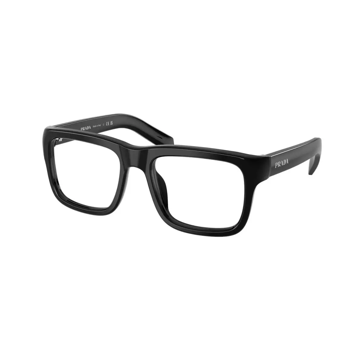 Prada PR D02V 16K1O1 Black Demo Lens 52 mm Men`s Eyeglasses