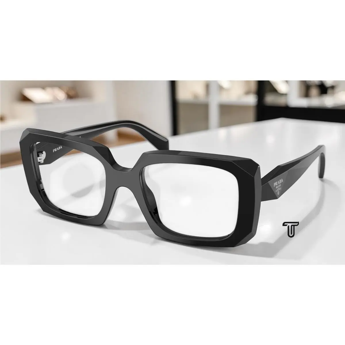 Prada PR C09V 16K1O1 Black Demo Lens 51 mm Women`s Eyeglasses