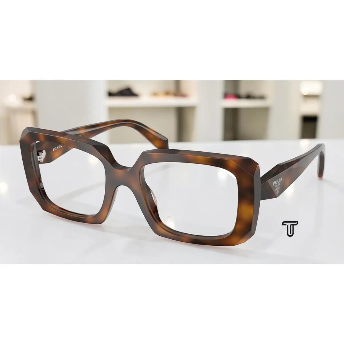 Prada PR C09V 20D1O1 Juniper Tortoise Demo Lens 53 mm Women`s Eyeglasses