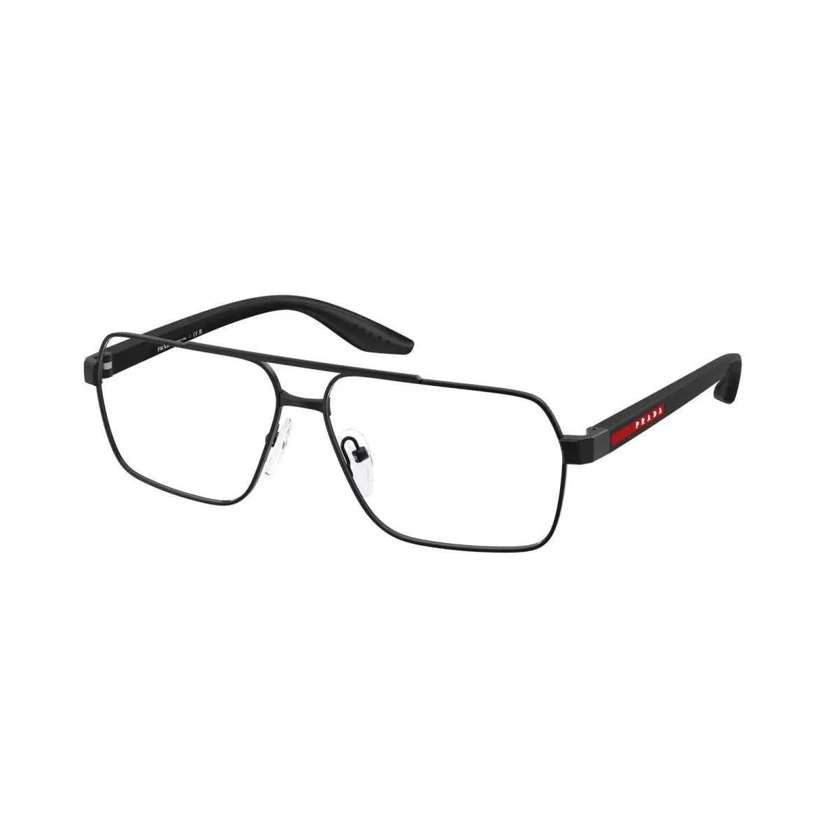 Prada Linea Rossa PS 51TV 1BO1O1 Matte Black Demo Lens 57 mm Men`s Eyeglasses