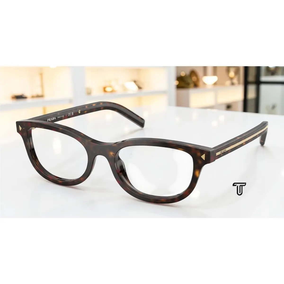 Prada PR D01VU 17N1O1 Root Havana Demo Lens 52 mm Women`s Eyeglasses