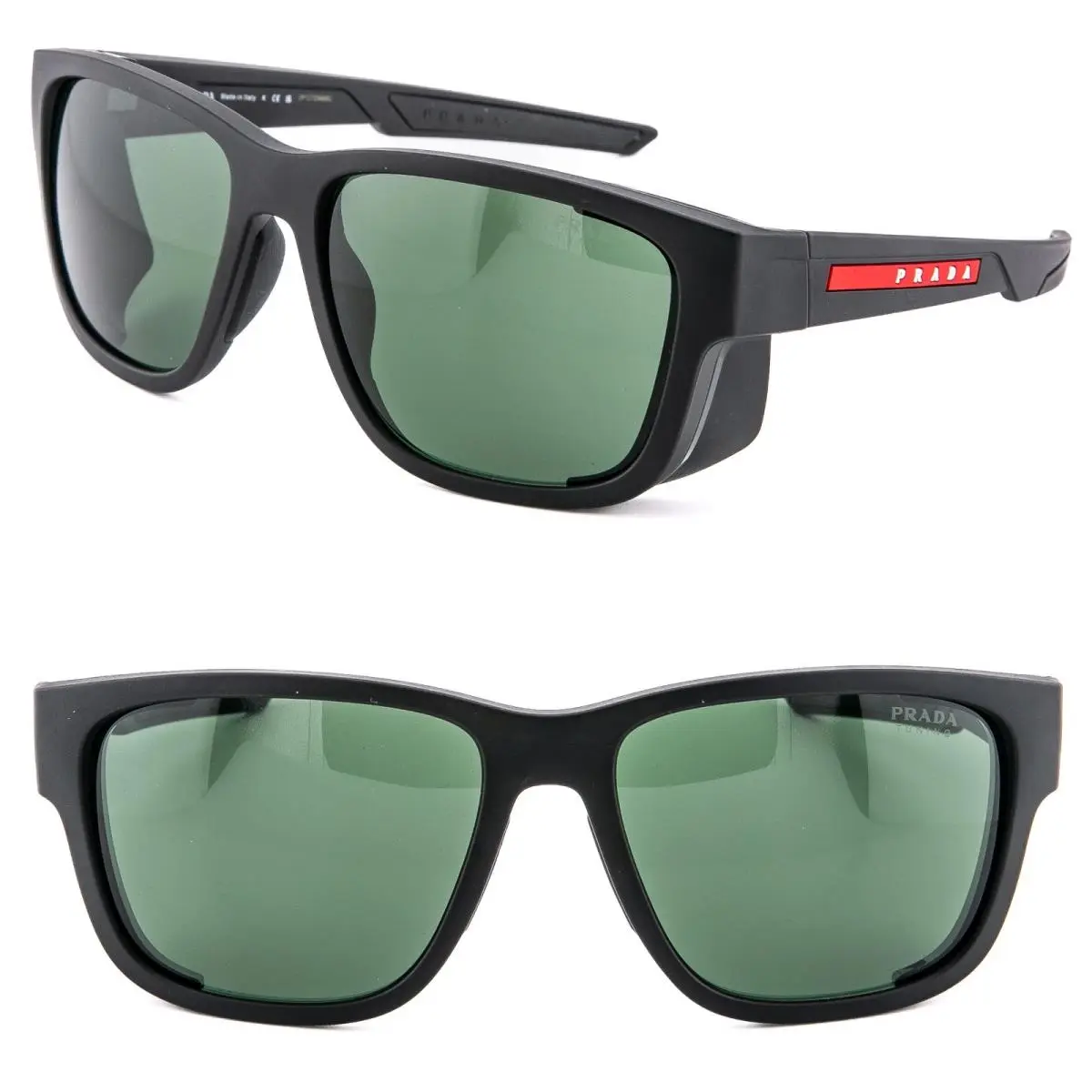 Prada 07W Linea Rossa Sport Active Spoiler Sunglass Black Green Tuning PS07WS