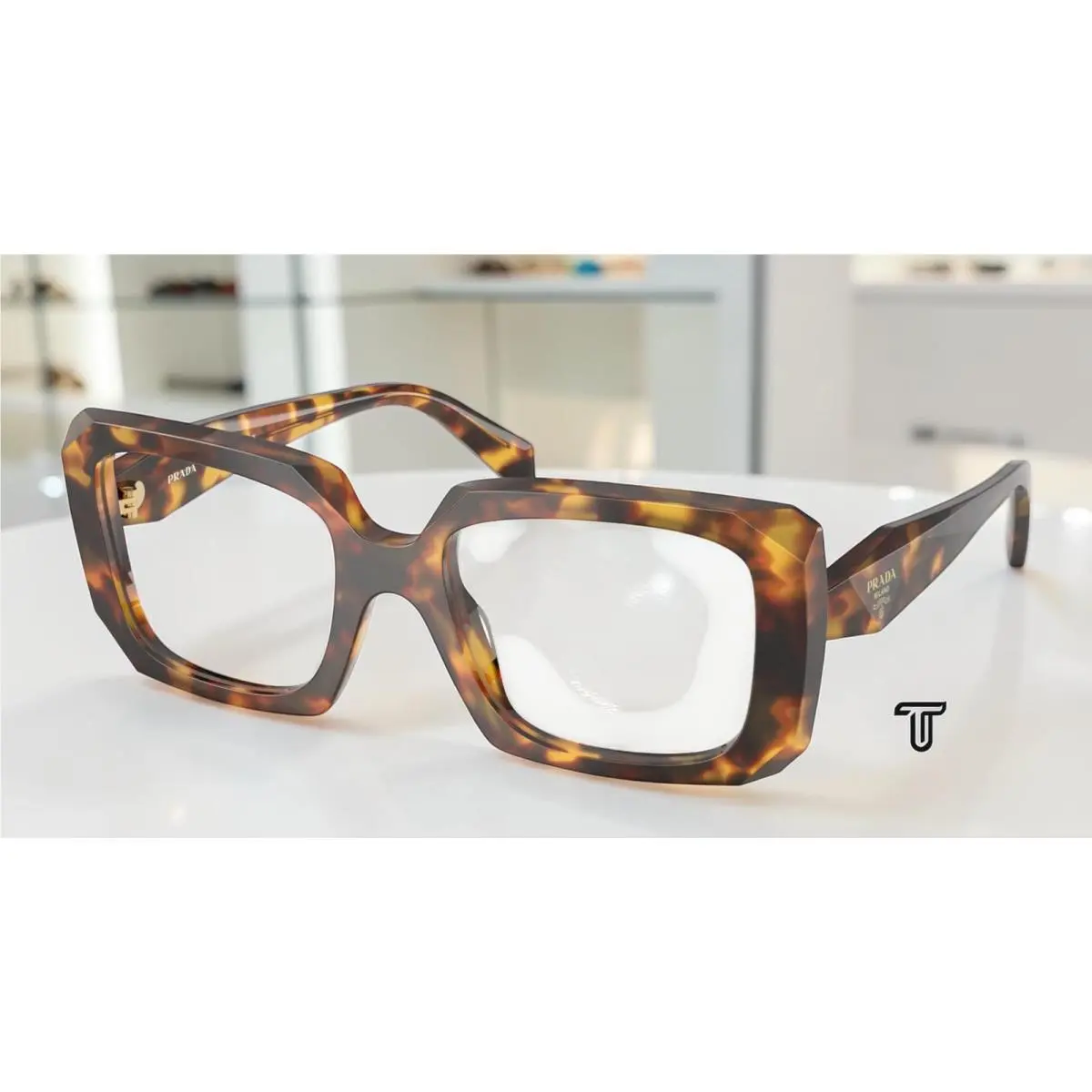 Prada PR C09V 14L1O1 Honey Tortoise Demo Lens 53 mm Women`s Eyeglasses