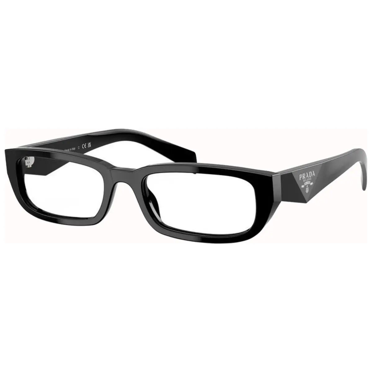 Women`s Black Rectangle Eyeglass Frames - PRB05V-16K1O1-54 - Made in Italy by Prada