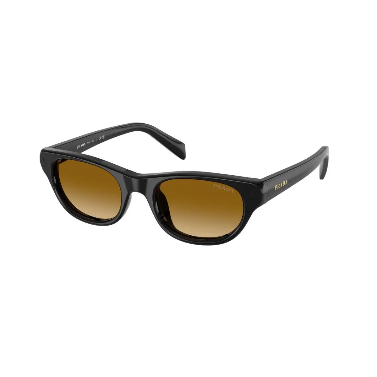 Prada PR C08S 16K10X Black Yellow Gradient Light Brown 50 mm Women`s Sunglasses