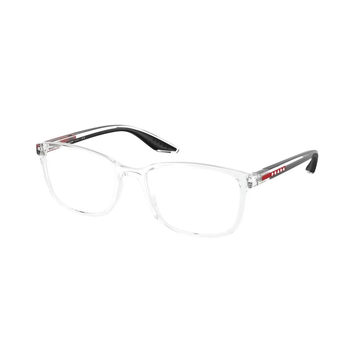 Prada Linea Rossa PS 07RV 2AZ1O1 Crystal Demo Lens 55 mm Men`s Eyeglasses