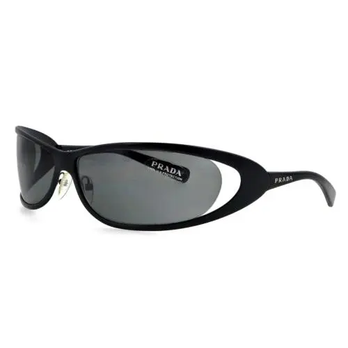 Prada SPR57I 1BO-1A1 59mm Black Wrap Sunglasses Italy